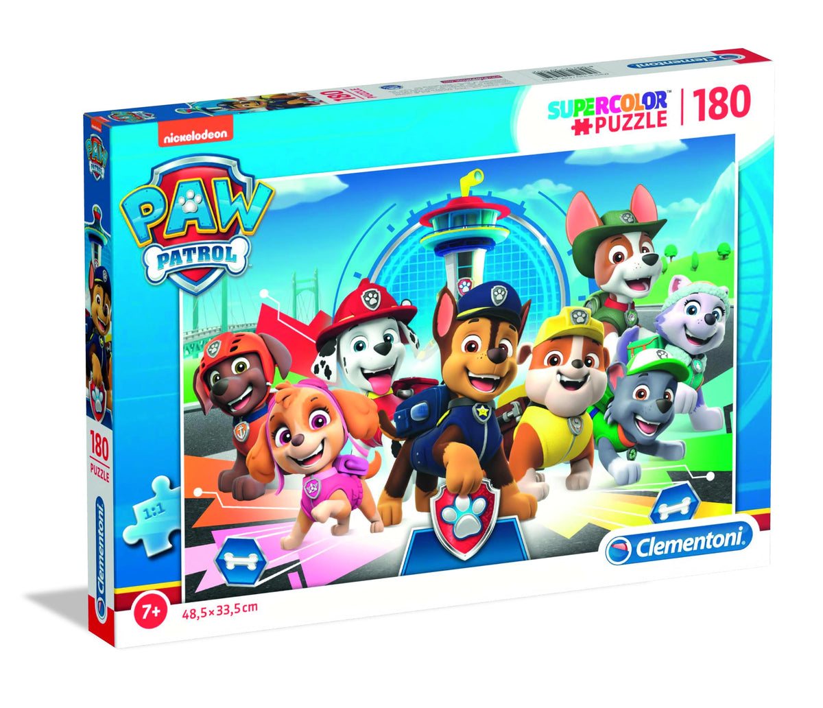 Clementoni Paw Patrol SuperColor Puzzle 180 pieces featuring the team, for ages 7+, supports observation.