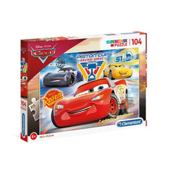 Clementoni 27072 Supercolor Cars puzzle with Piston Cup legends for bright, engaging play