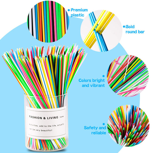 Close-up of CLESDF Pick Up Sticks colors that resist staining fingers