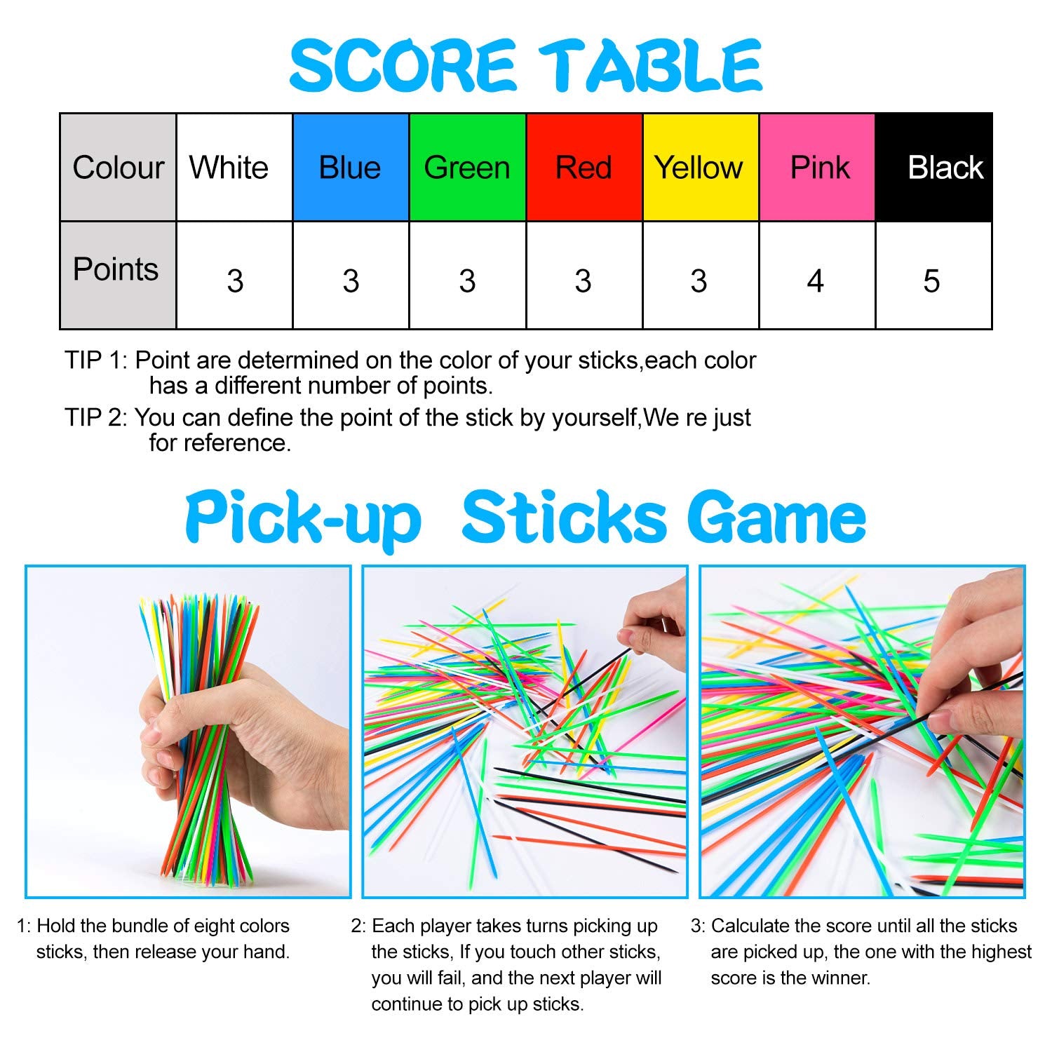 Hands reaching to grab a stick during a move