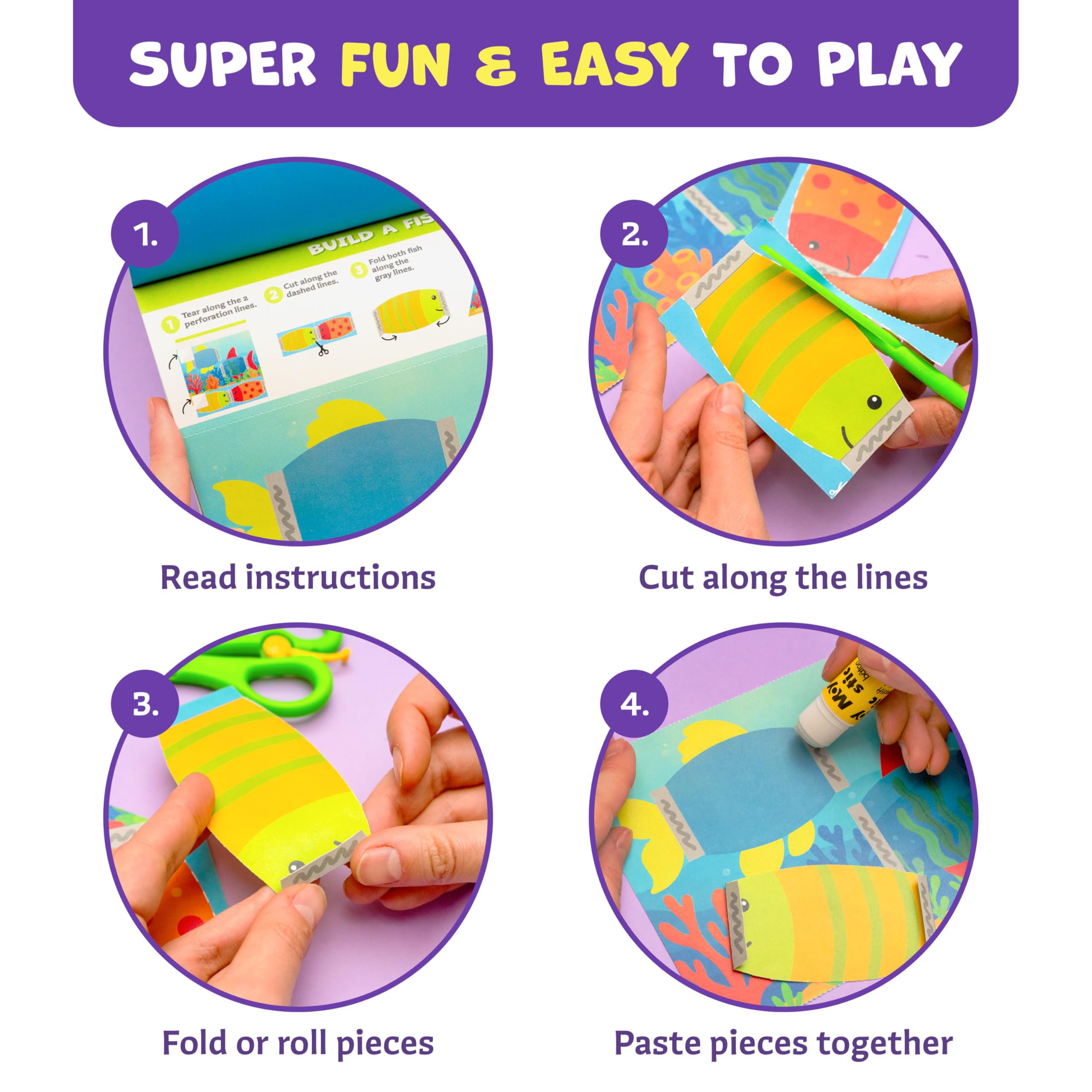 Clever Fox Play Snip & Shape 3D paper projects underway