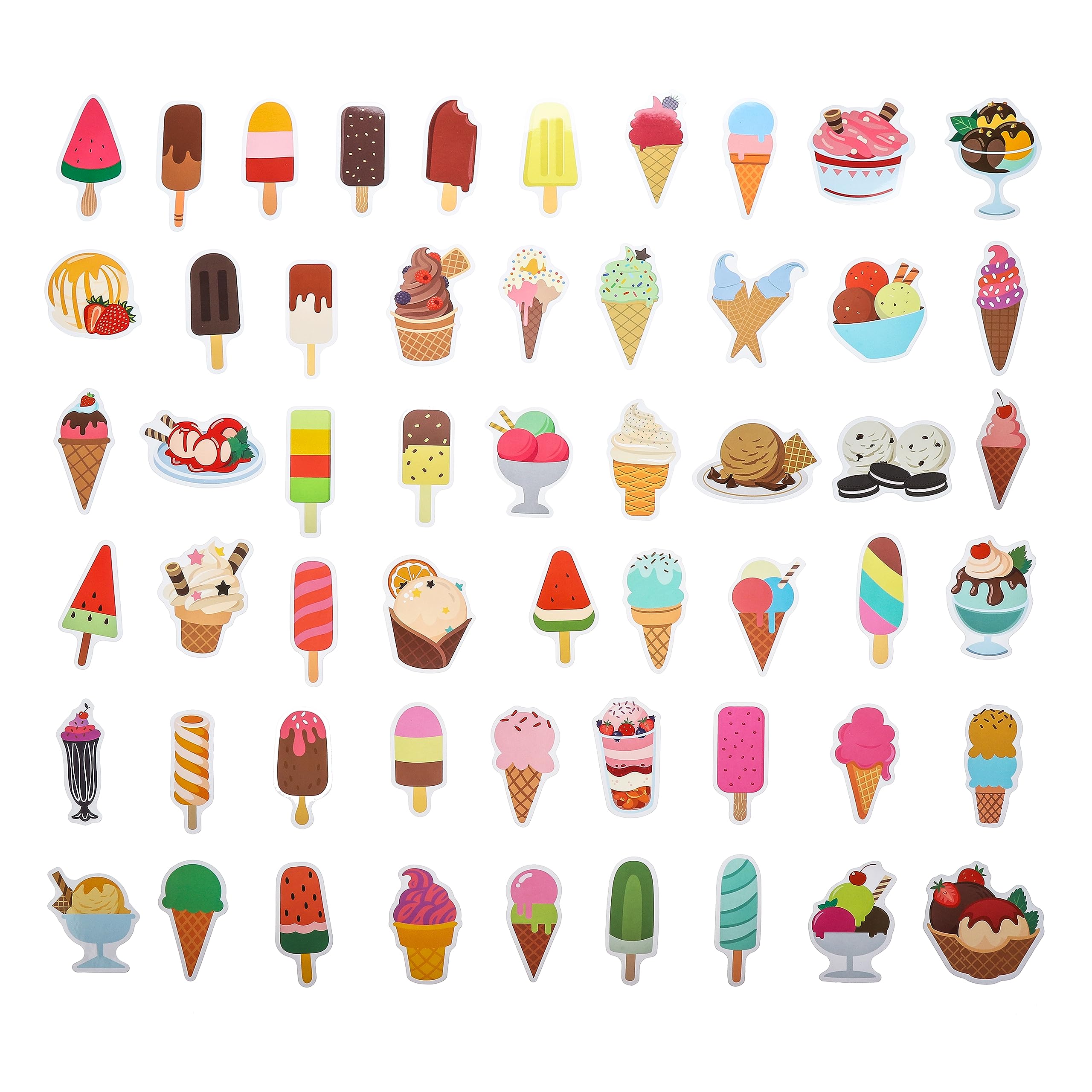 Cleverplay ice cream stickers on notebook for colorful school projects