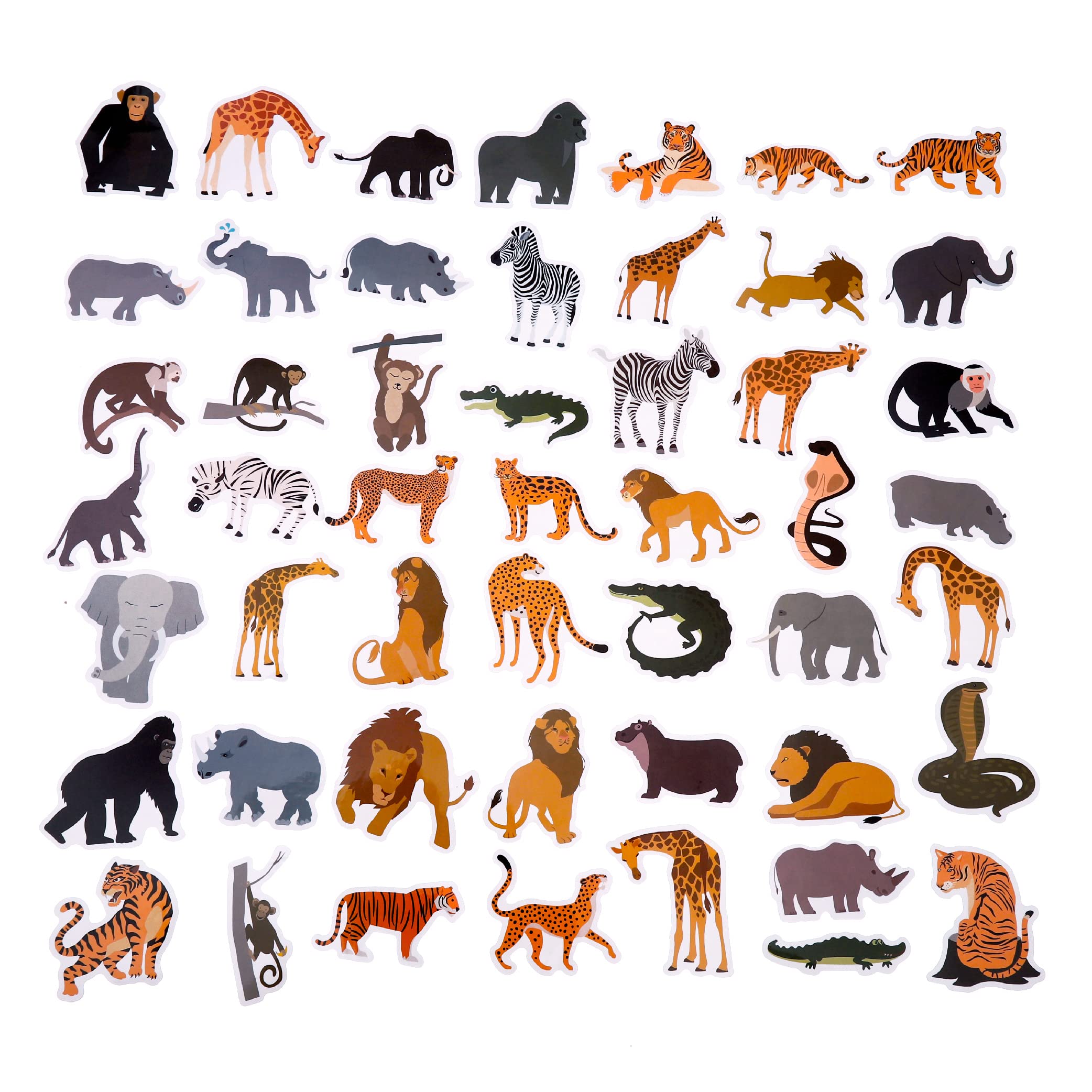 Cleverplay jungle stickers on suitcases and walls brighten travel and rooms