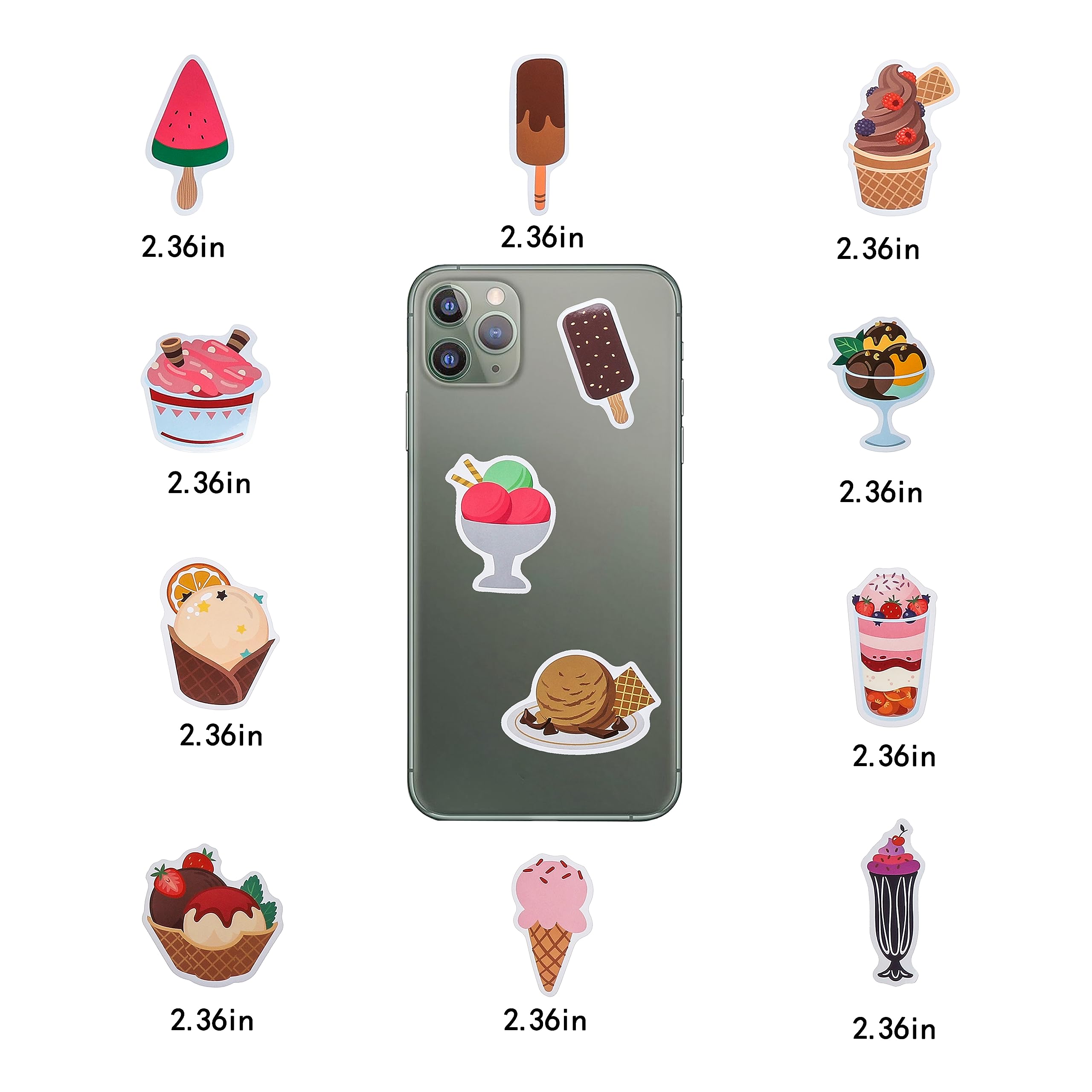 Cleverplay waterproof vinyl ice cream stickers for outdoor use