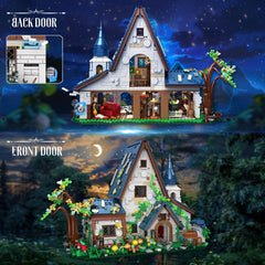 FliCineCrt Magic Stone House exterior design with A-frame and decorations inspires exploration.