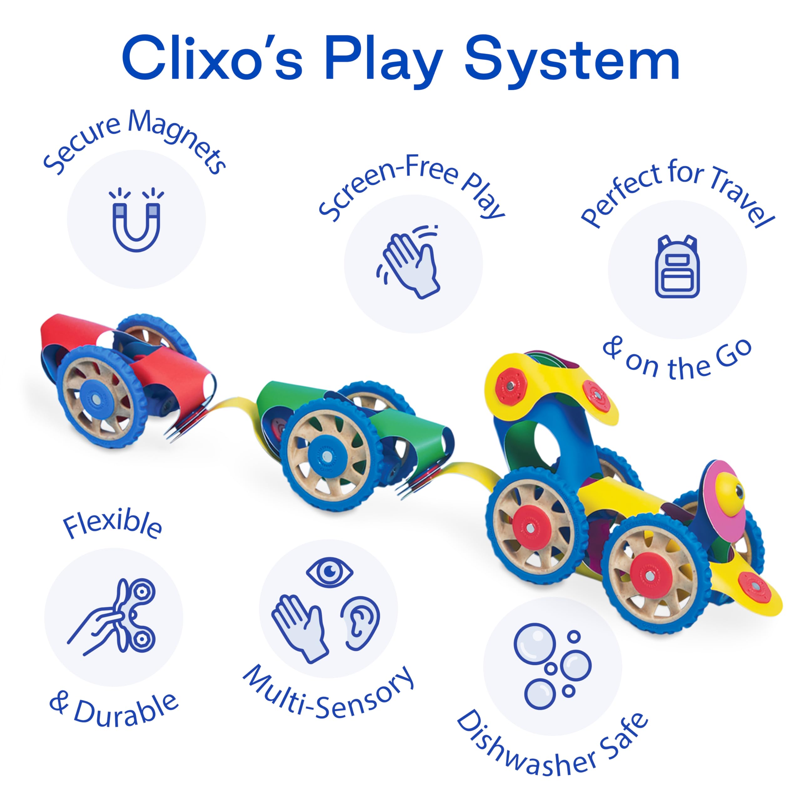 Clixo Educator-Approved STEAM play design supports open-ended exploration