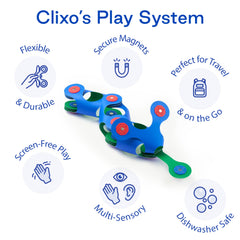 STEAM-friendly Clixo Itsy promotes spatial reasoning through construction.