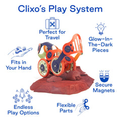 Clixo Mars Rover Pack easy-cleanup keeps play tidy after adventures