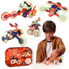 Clixo Mars Rover Pack glow-wheels illuminate night builds for kids' space adventures
