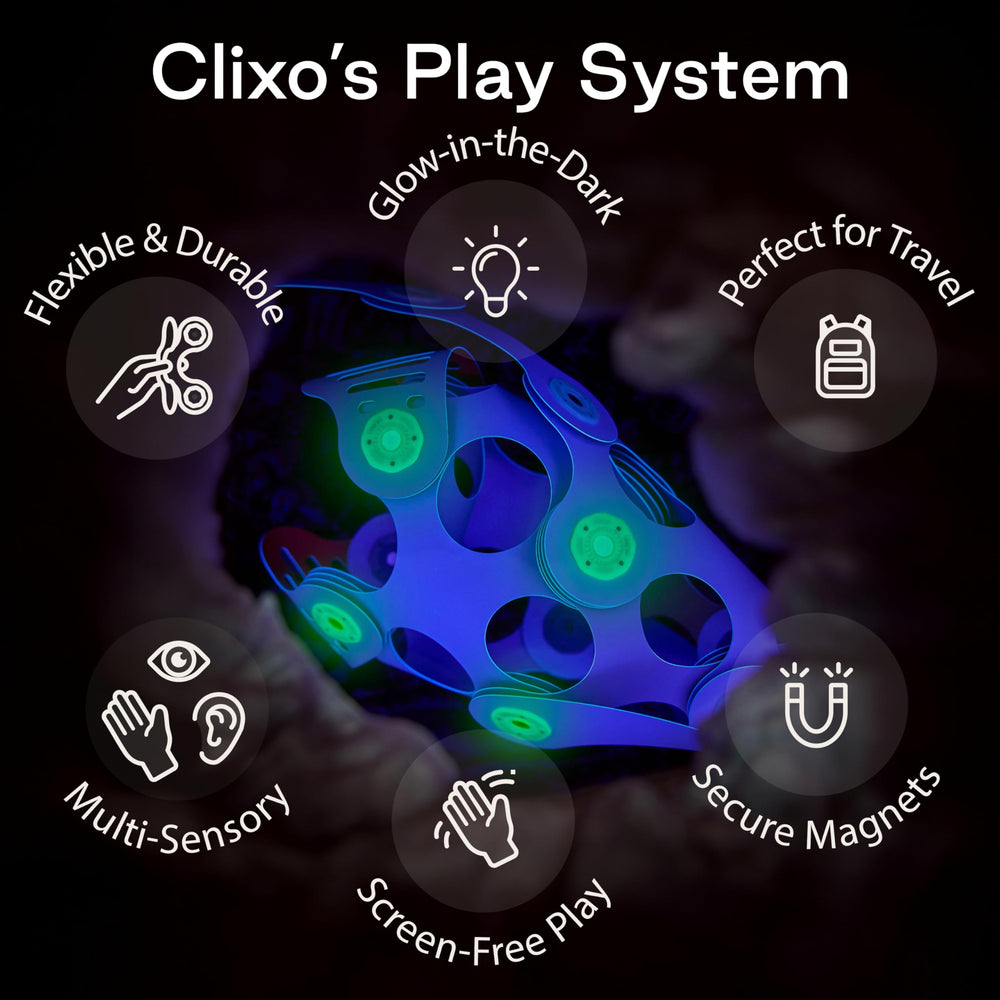 Clixo Ocean Creatures Pack supports STEAM learning through spatial reasoning and problem solving