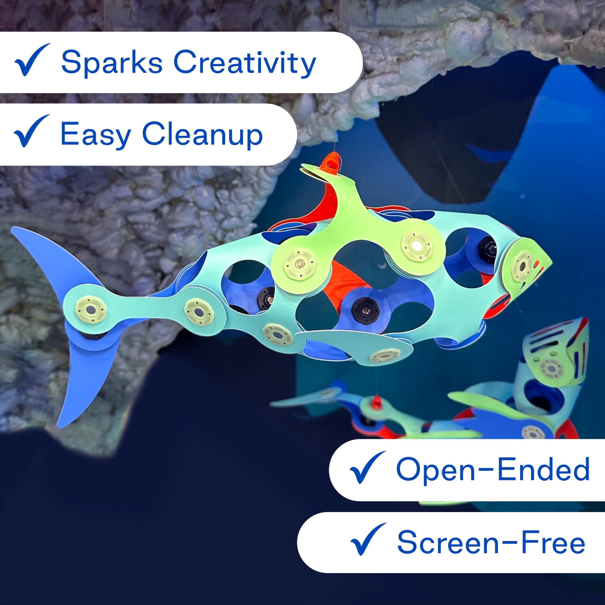 Clixo Ocean Creatures Pack travel-friendly design fits on trips and outings