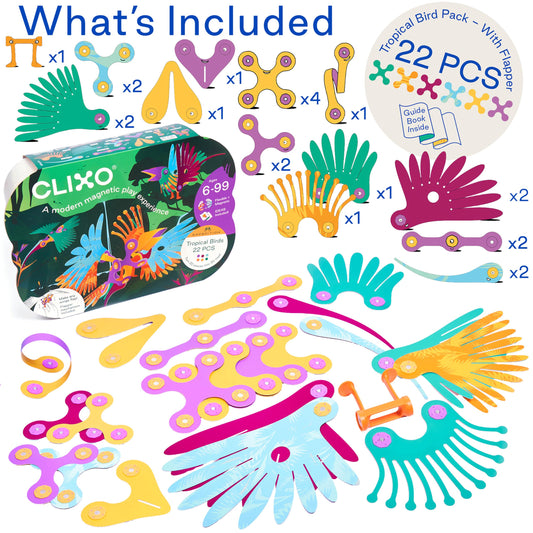 Clixo Tropical Birds Pack demonstrates rain forest creativity