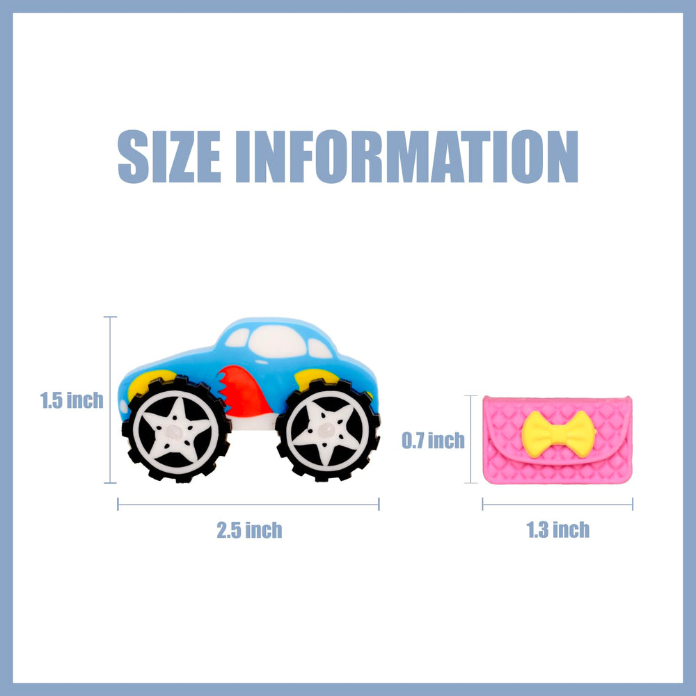 Clock King 3D erasers food shapes spark creativity while erasing smoothly.