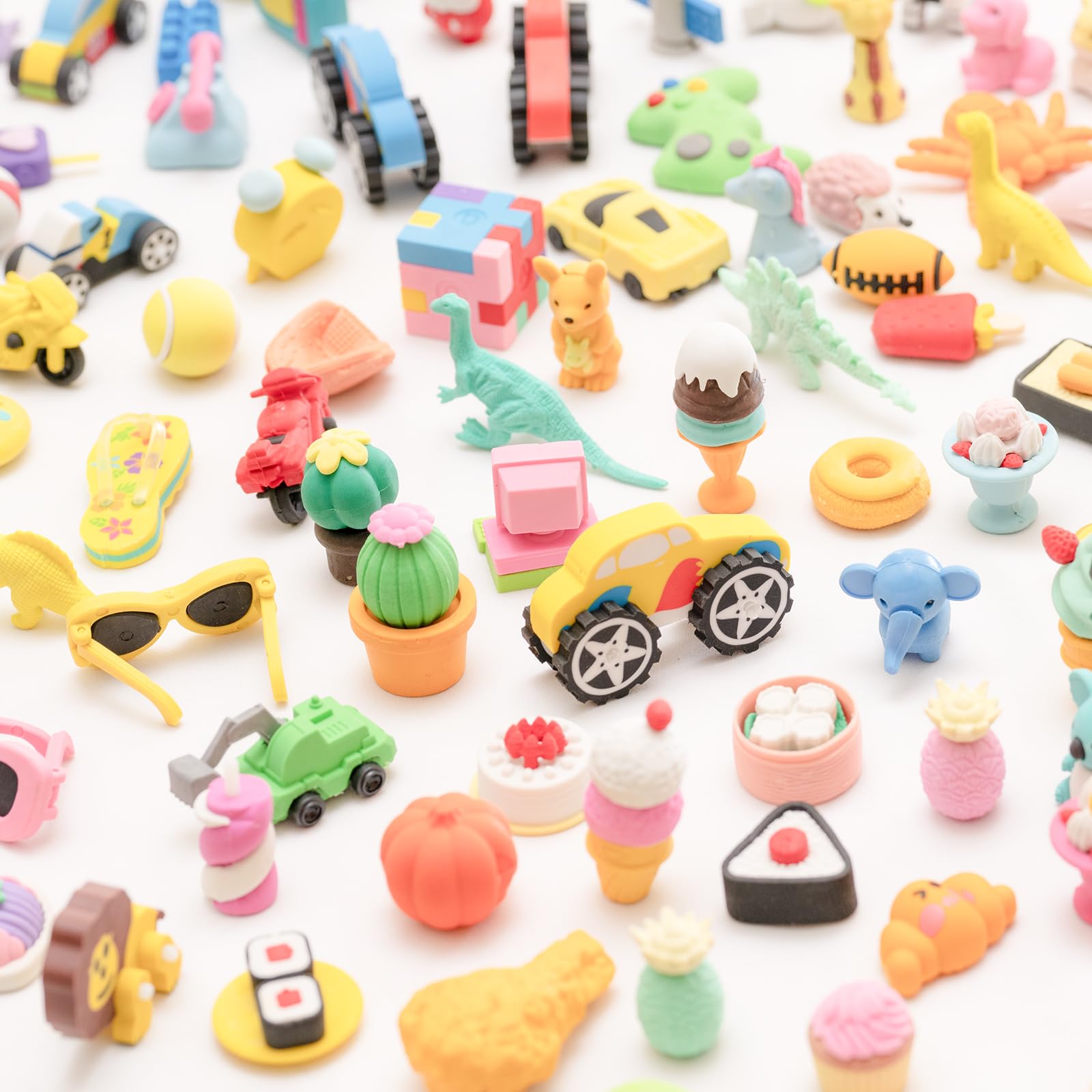 Clock King 3D erasers space figures inspire curiosity and tidy drafts.