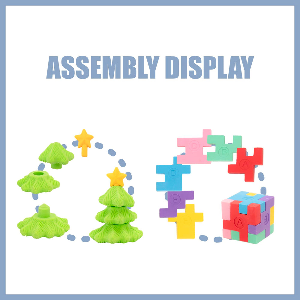 Clock King 132pcs erasers plants assortment inspires nature-themed learning and creativity.