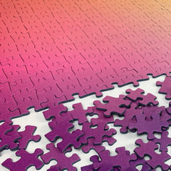Cloudberries finished puzzle size 27 by 19 inches for display.
