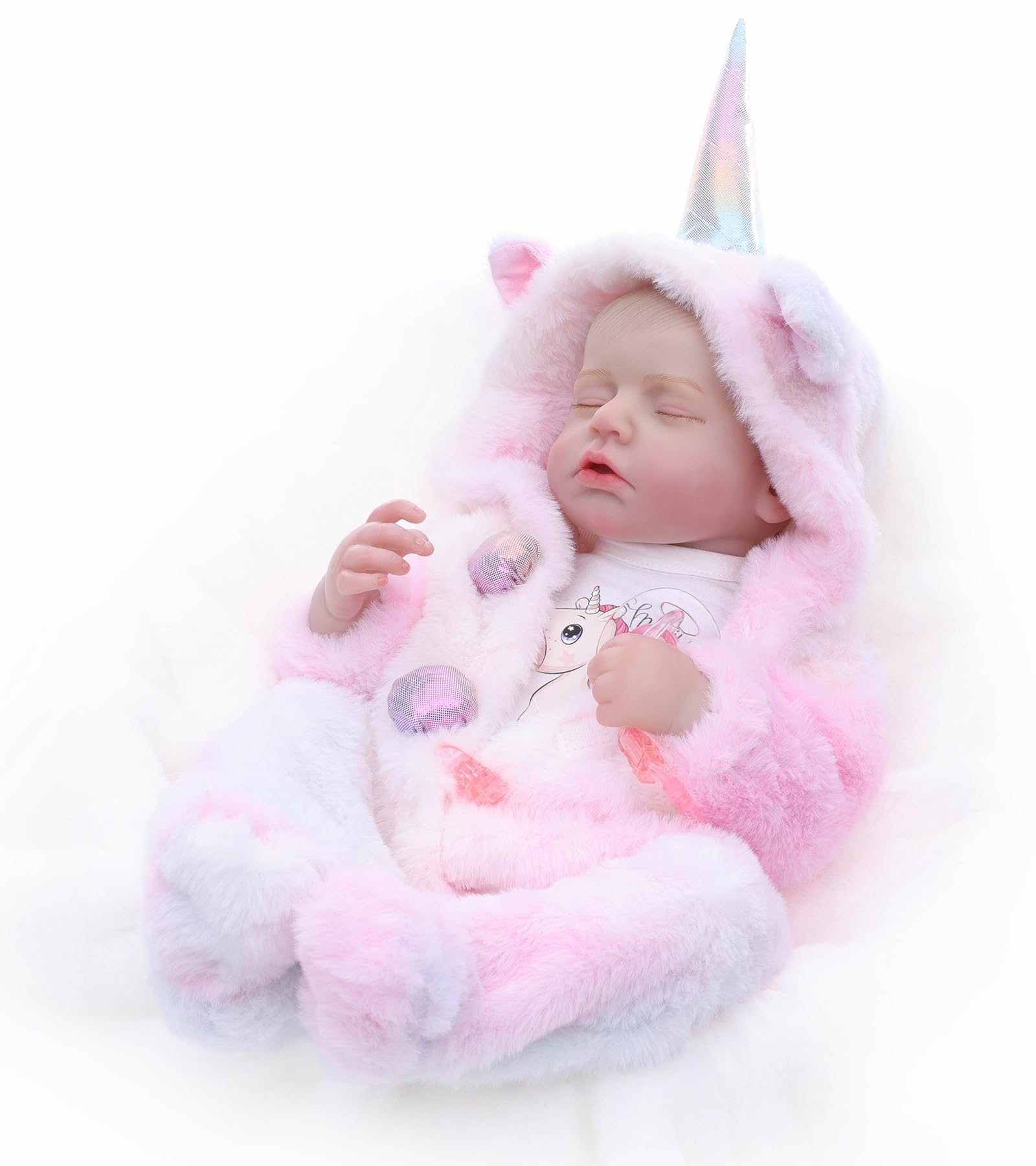 Cloveray Reborn 20-inch full-body vinyl doll for cuddling and pretend play.