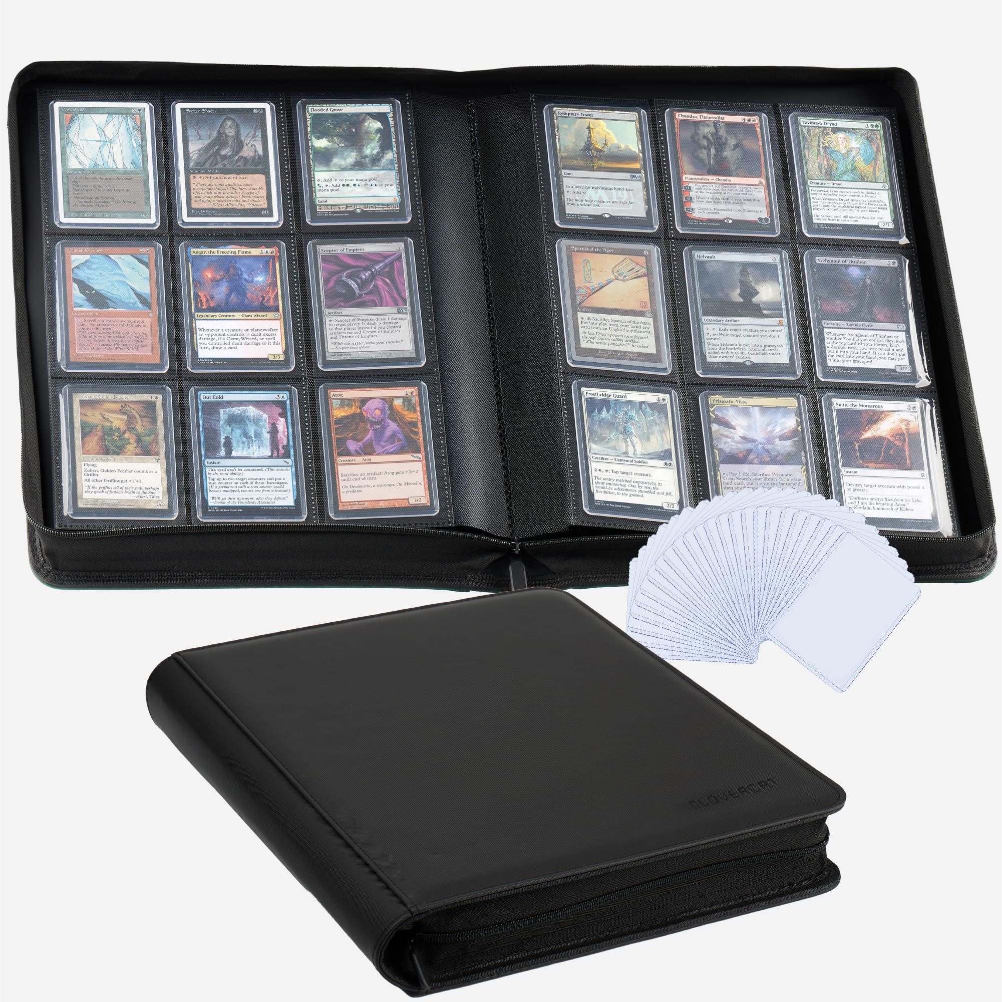 CLOVERCAT 9-pocket binder front cover for organized card display.