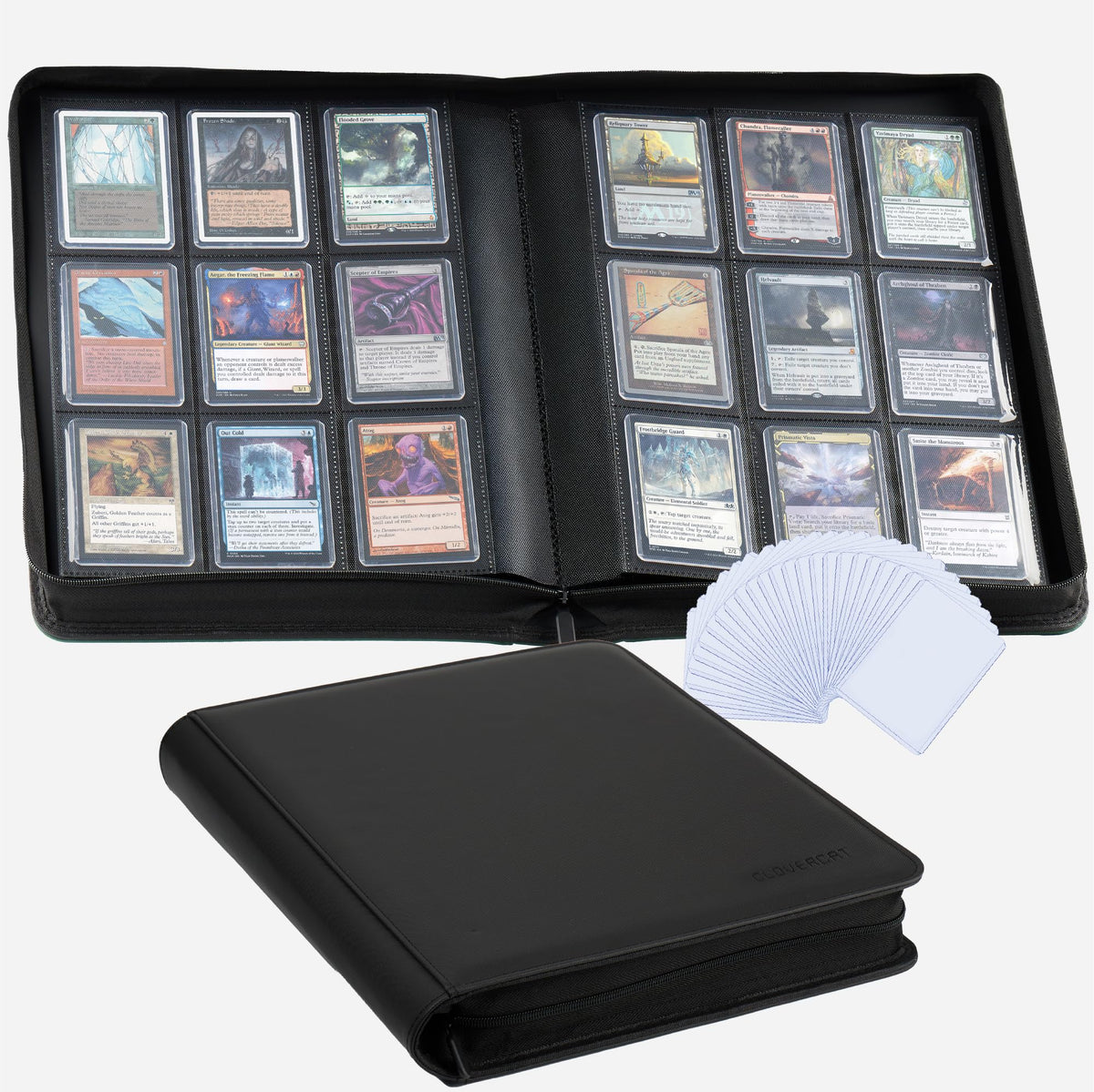 CLOVERCAT 9-pocket binder front cover for organized card display.