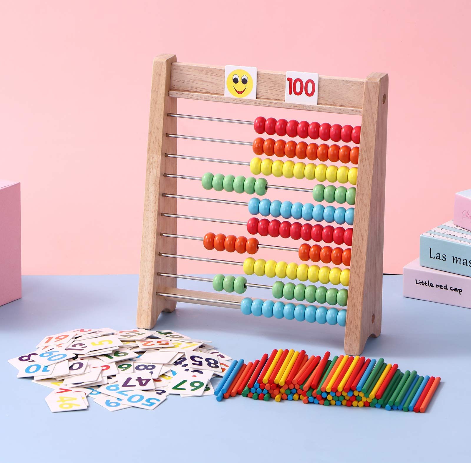 Cltoyvers rainbow beads offer tactile counting and color-coded math exploration.
