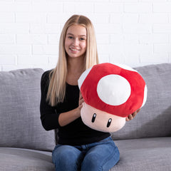 Club Mocchi Mocchi Mario Kart red mushroom plush playroom decor, fan favorite.