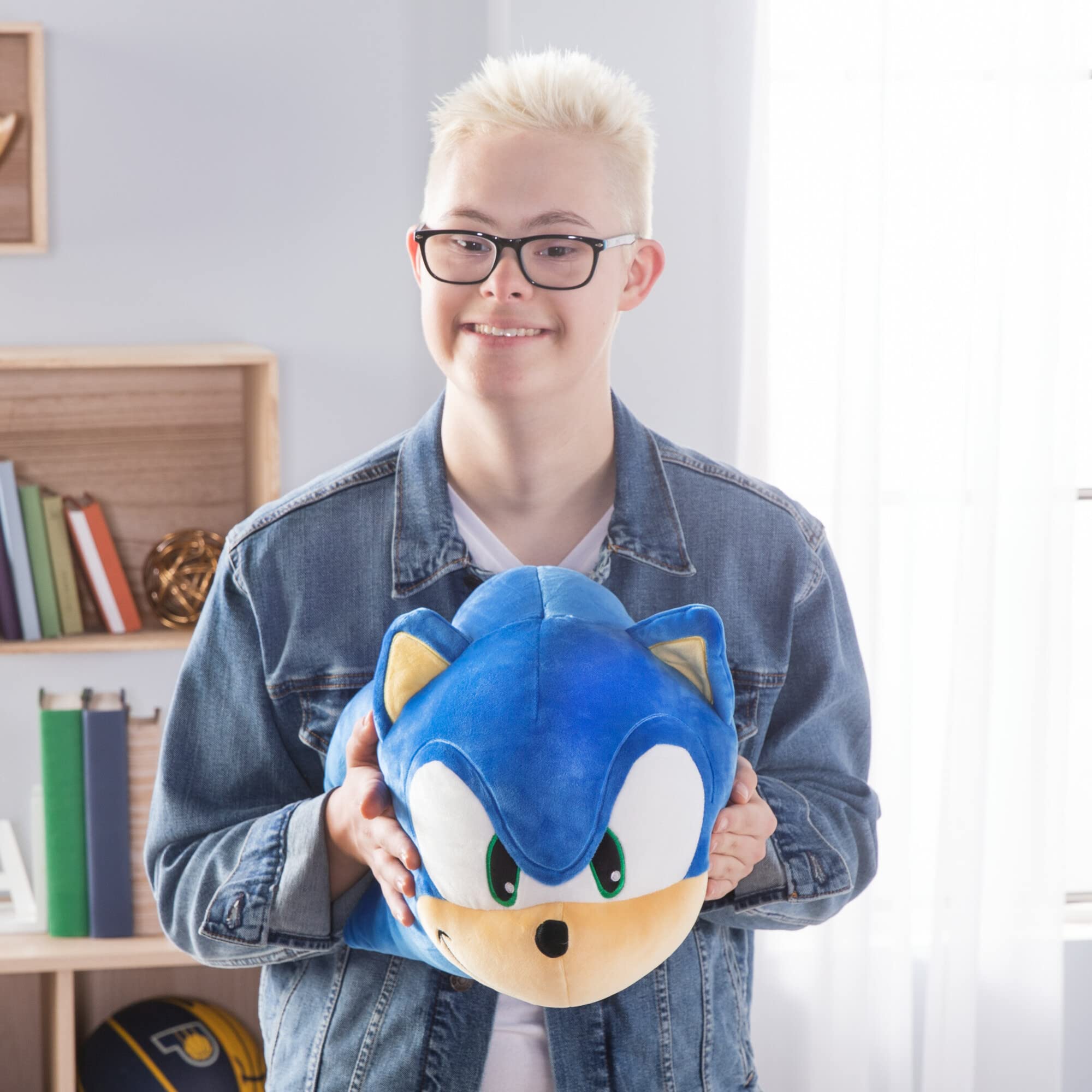 Japan-designed Sonic plush adds pop culture flair to shelves.