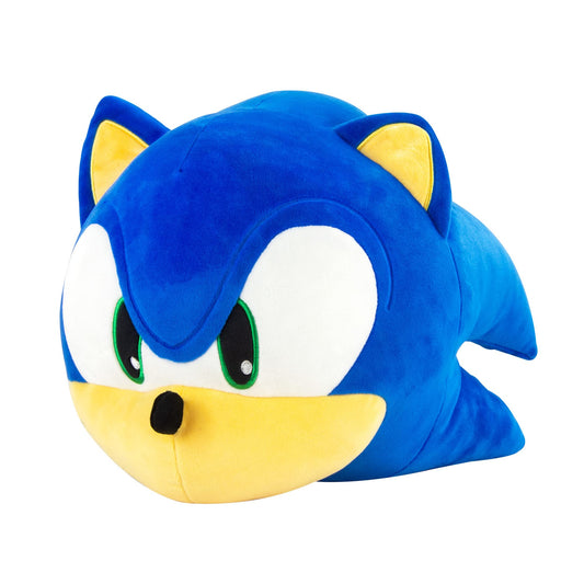 Sonic plush with soft, squishy texture ideal for hugs and play.