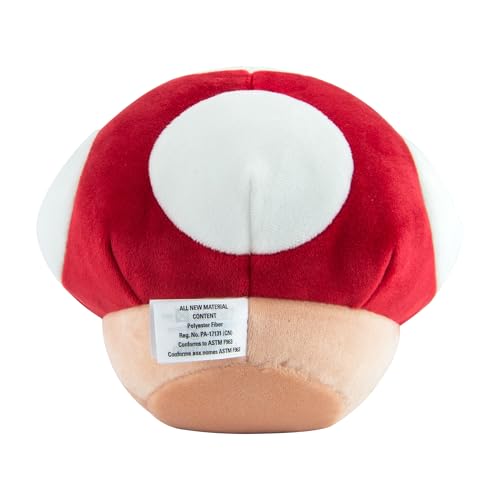Official license badge shown on Club Mocchi-Mocchi Red Mushroom plush.