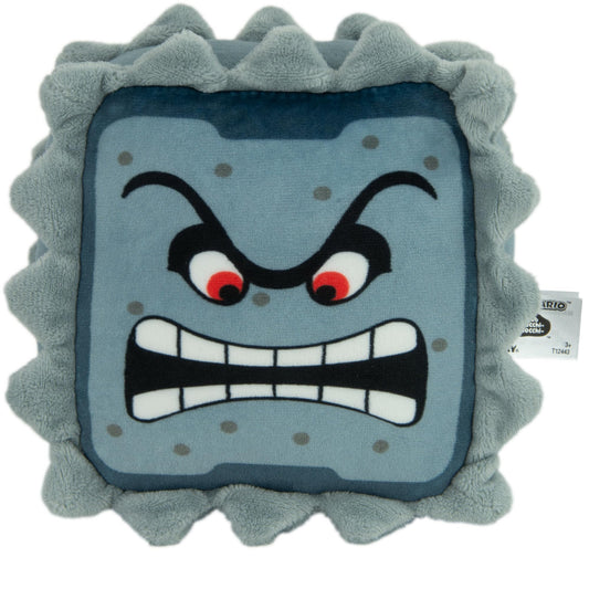 Club Mocchi Mocchi Thwomp plush front view, ultra-soft 6-inch cuddle buddy.