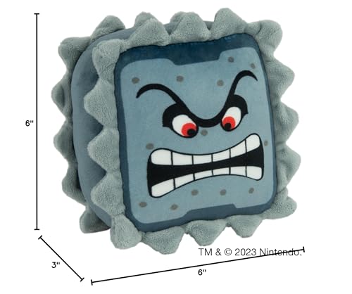 Club Mocchi Mocchi Thwomp plush designed in Japan with quality detail.