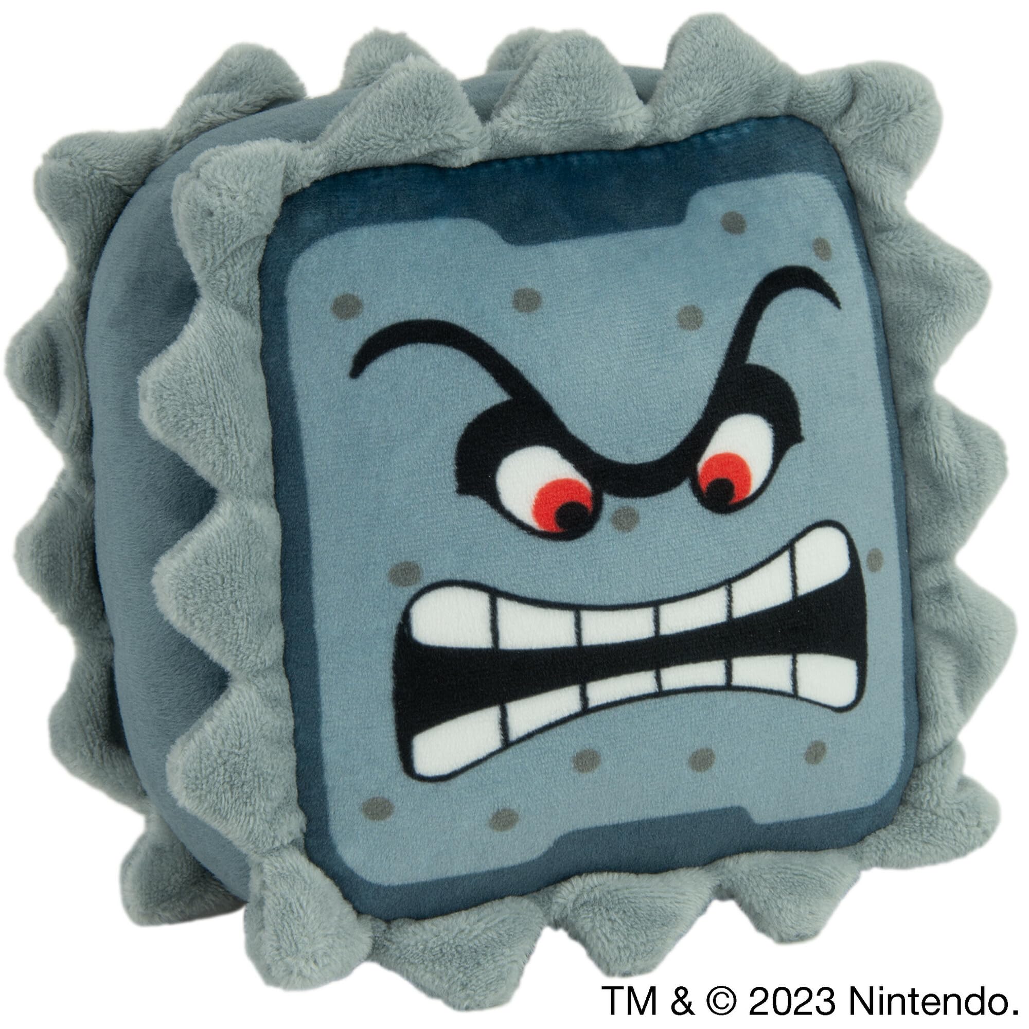 Club Mocchi Mocchi Thwomp plush in kids' room decor vibe.