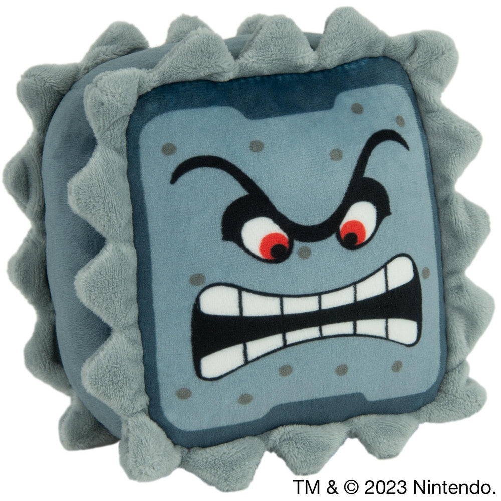 Club Mocchi Mocchi Thwomp plush in kids' room decor vibe.