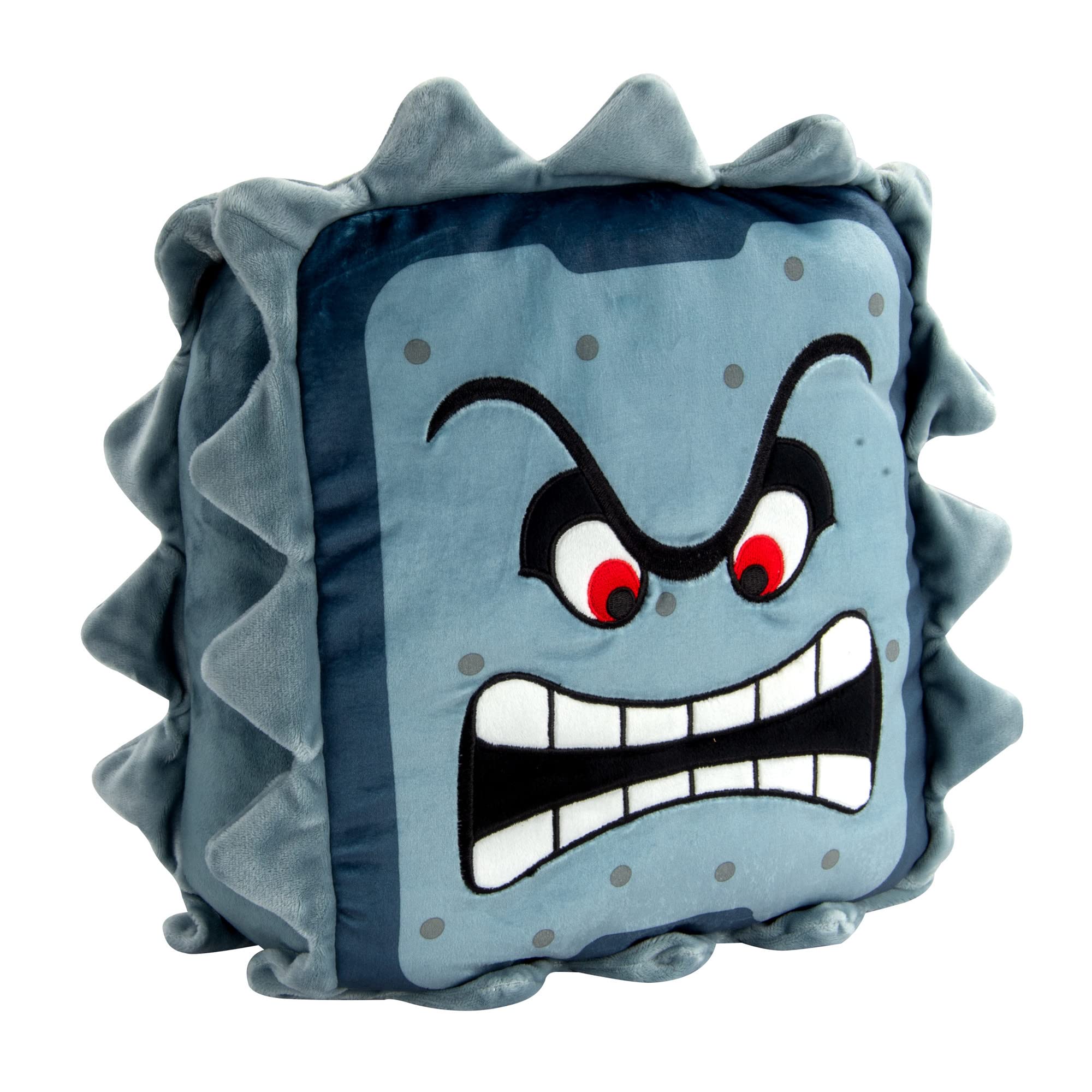 Close-up of soft texture on Club Mocchi Mocchi Thwomp plush for comforting hugs.