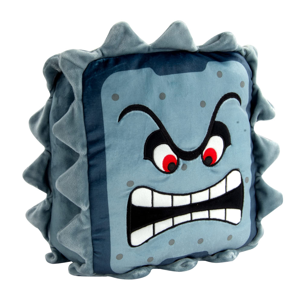 Close-up of soft texture on Club Mocchi Mocchi Thwomp plush for comforting hugs.