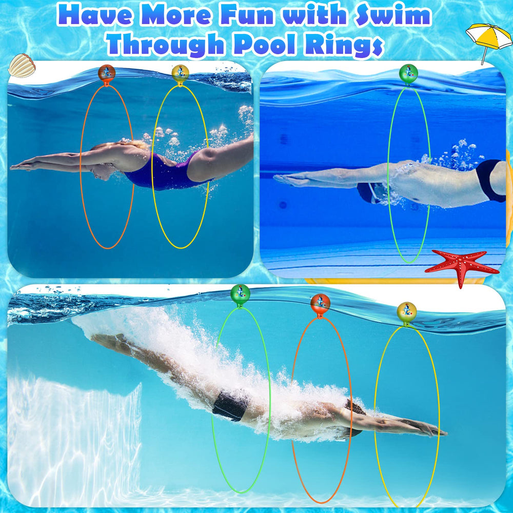 Cludoo pool diving rings foldable design for easy storage