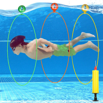 Cludoo pool diving rings green ring for underwater play and swimming confidence