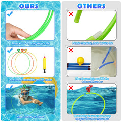 Cludoo pool diving rings yellow ring with high visibility for swim-through practice