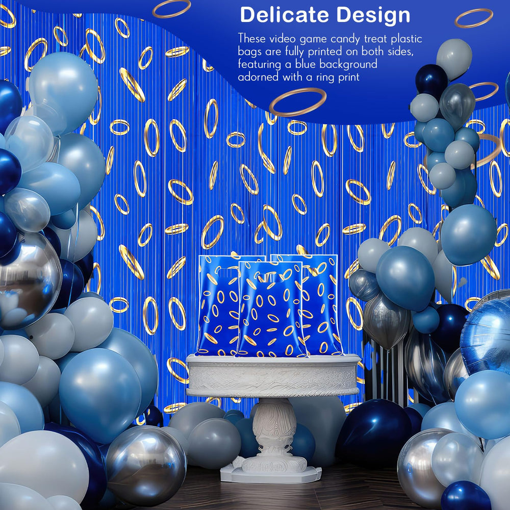 Clysee blue game bags with back print ideal for themed gift presentation.
