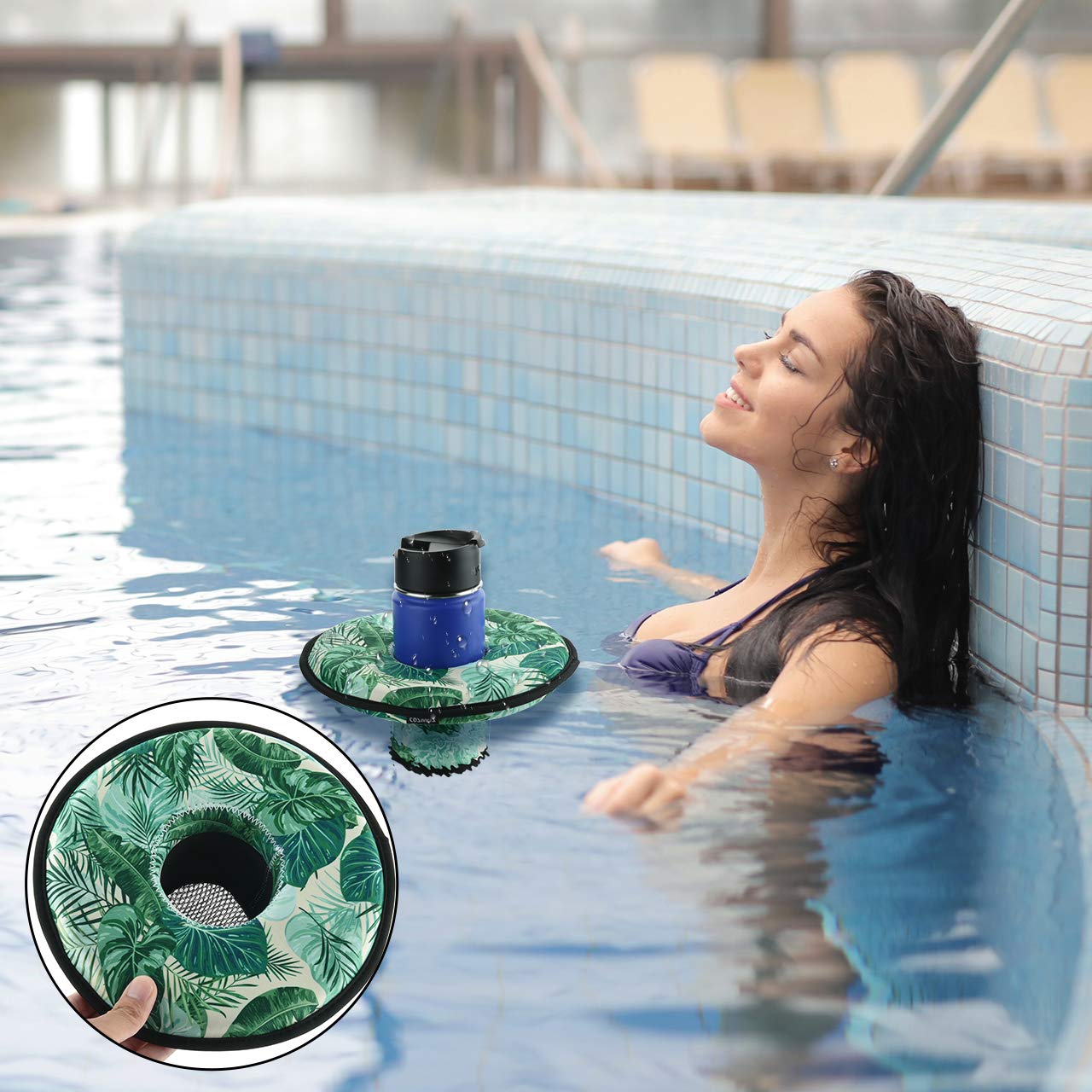 CM Floating Holder fits standard size cans and bottles with a snug grip.