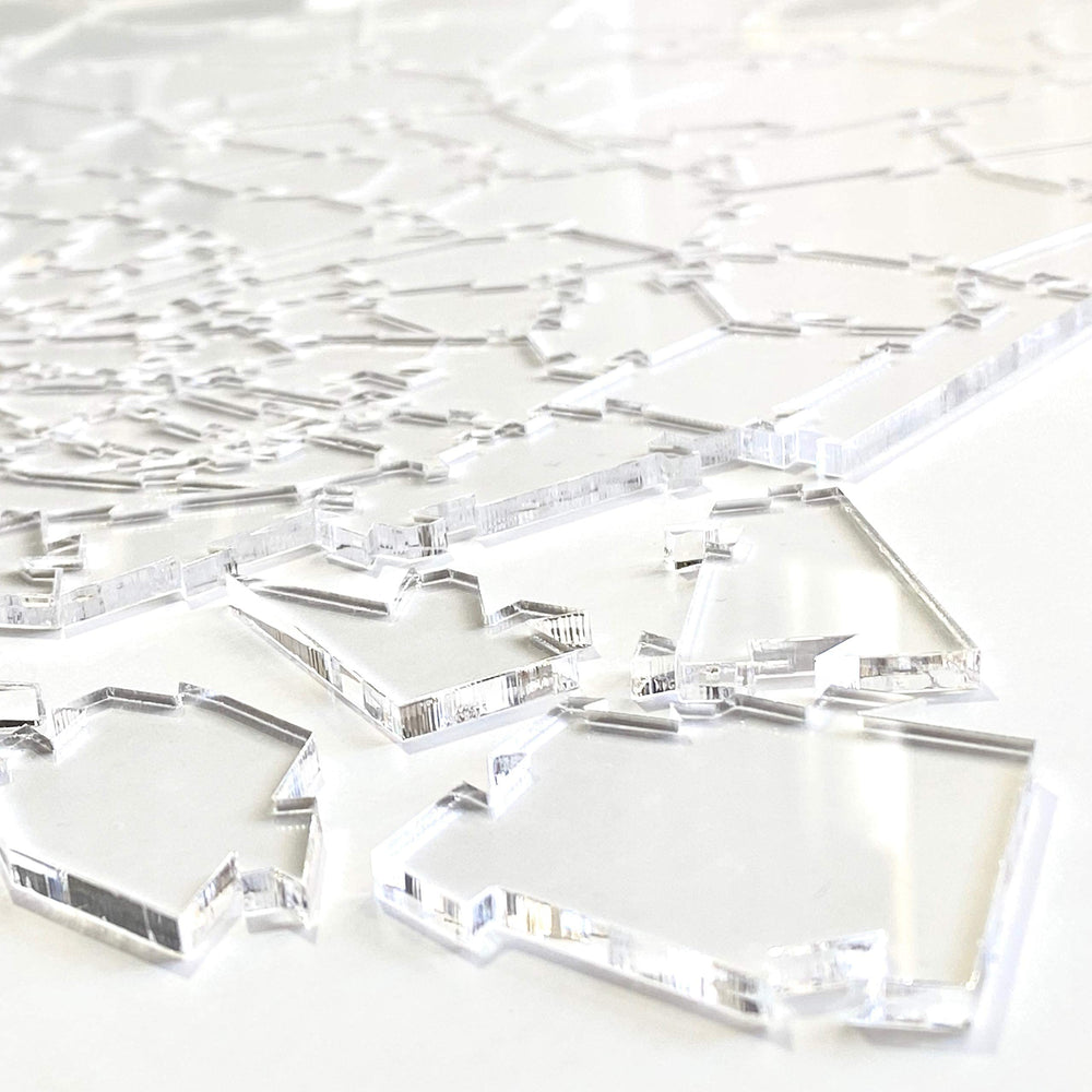 Edge-detail of CM Originals Broken Glass Puzzle emphasizing unique shapes.
