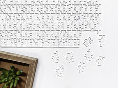 CM Originals Clearly Impossible Puzzle 500 pieces made in USA label, signaling domestic craftsmanship.