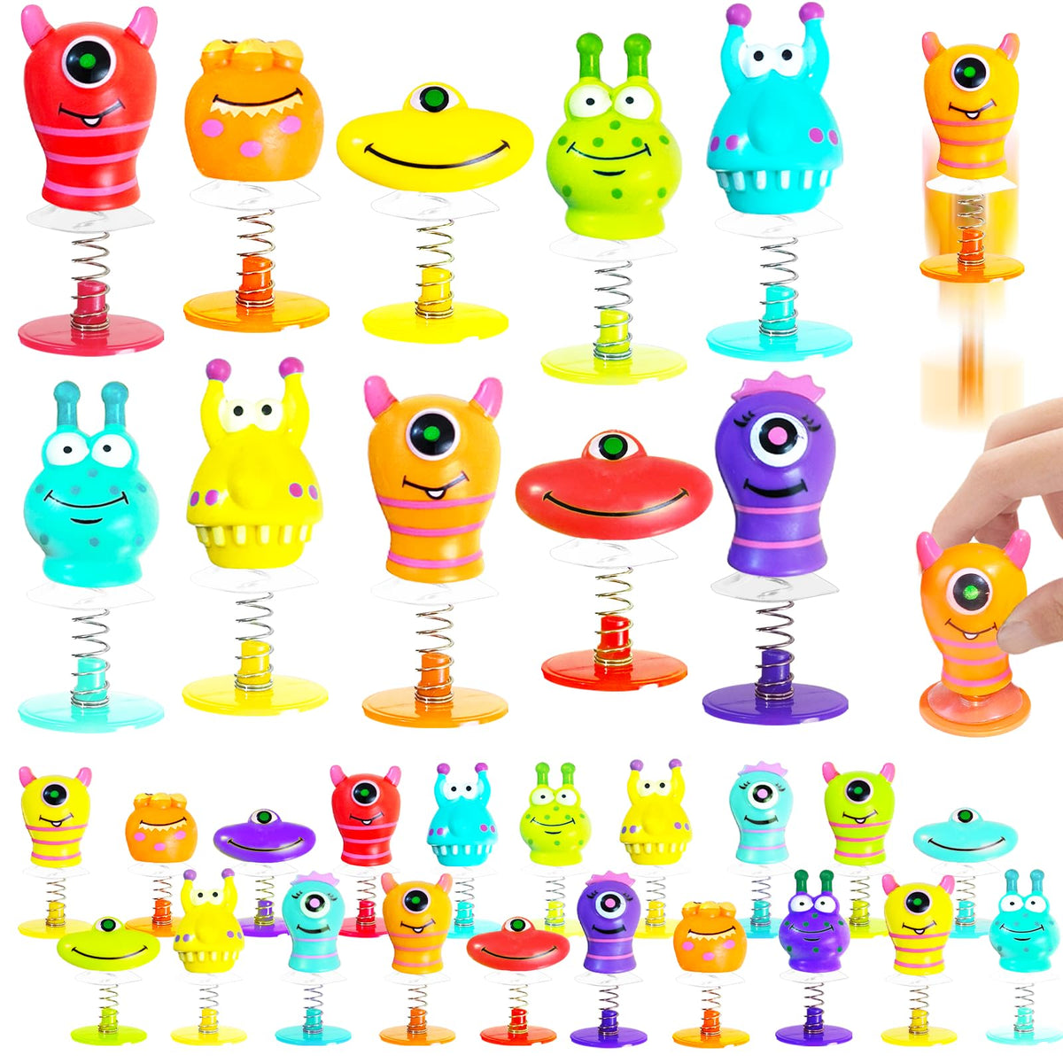 Cmaqpw big-eyed monster spring launcher toy ready for active play and sharing.