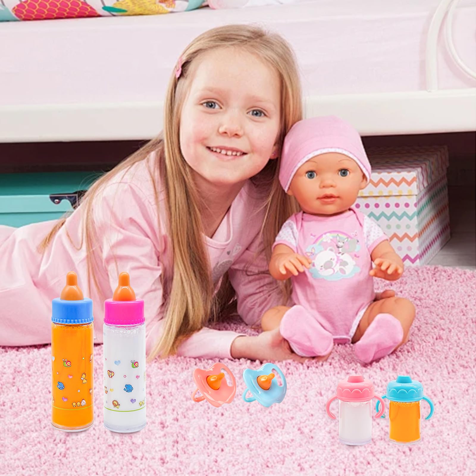 Cmaqpw packaged doll feeding set ready for gifting.