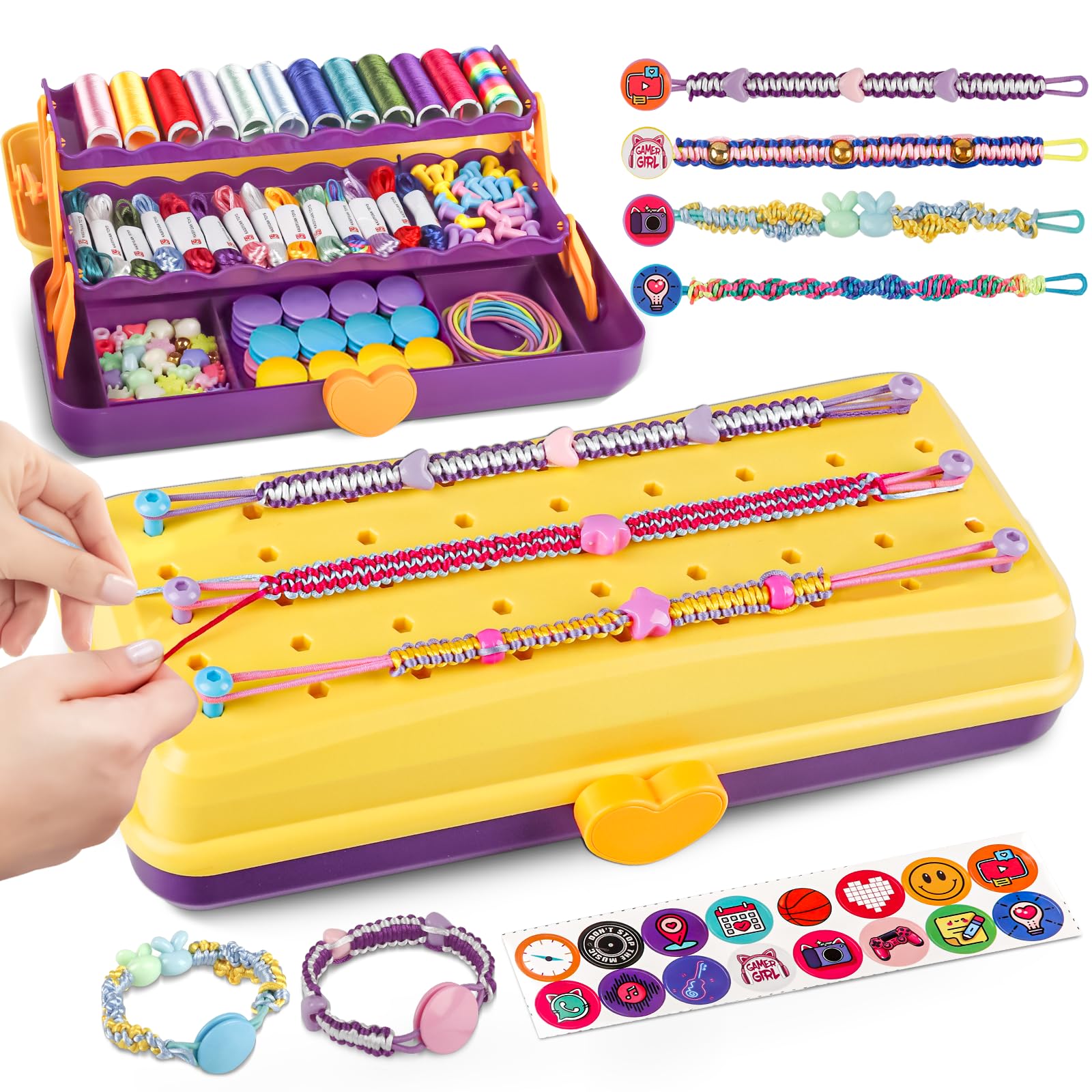 Cmiolacuna bracelet kit cover with vibrant strings for creative, mess-free crafting.