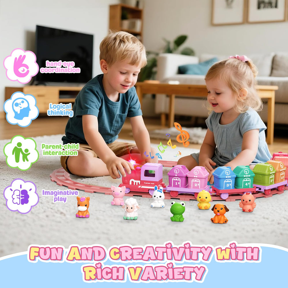Cmiolacuna learning toy farm train curved track enables creative routing