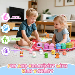 Cmiolacuna learning toy farm train curved track enables creative routing
