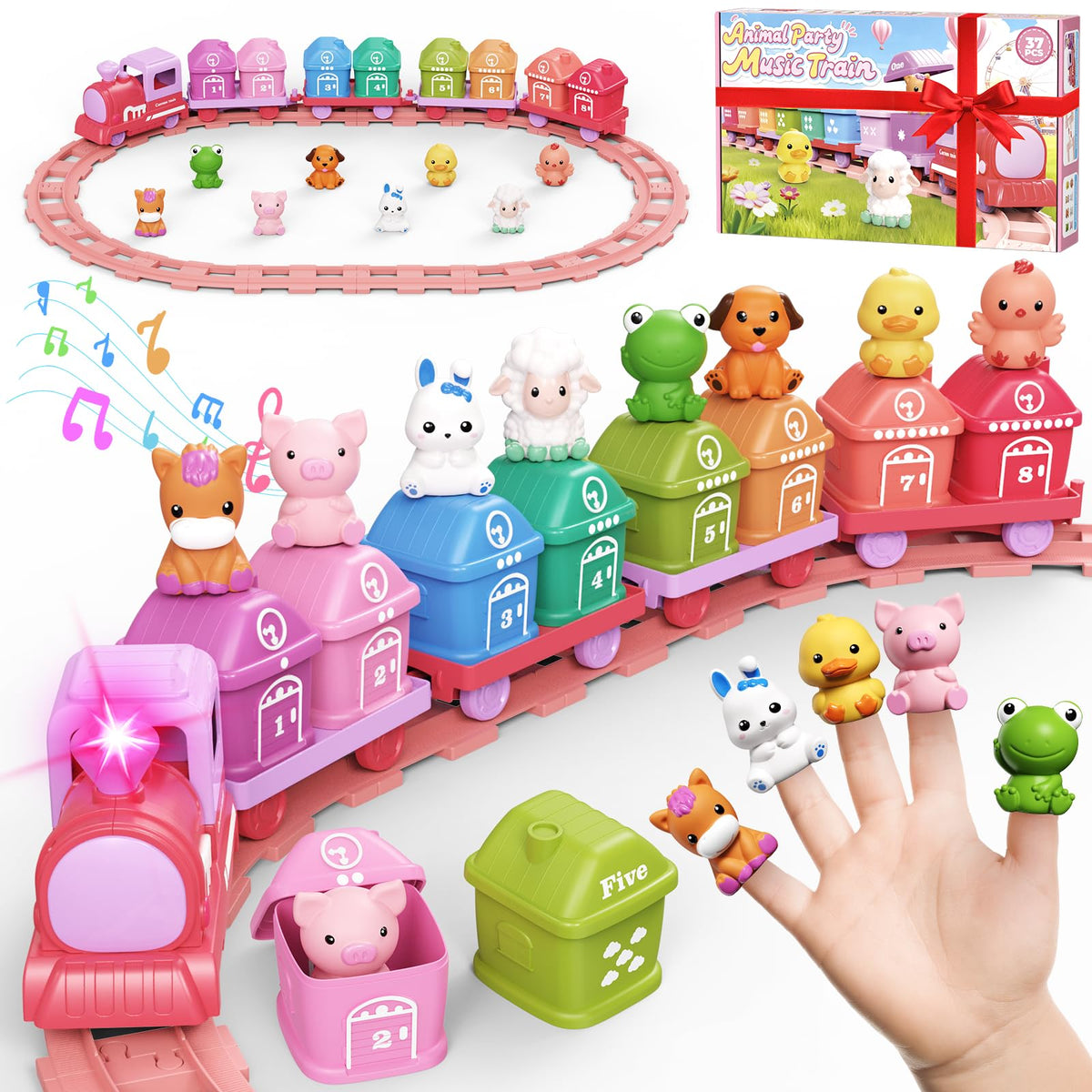 Cmiolacuna learning toy farm train locomotive boosts imaginative play