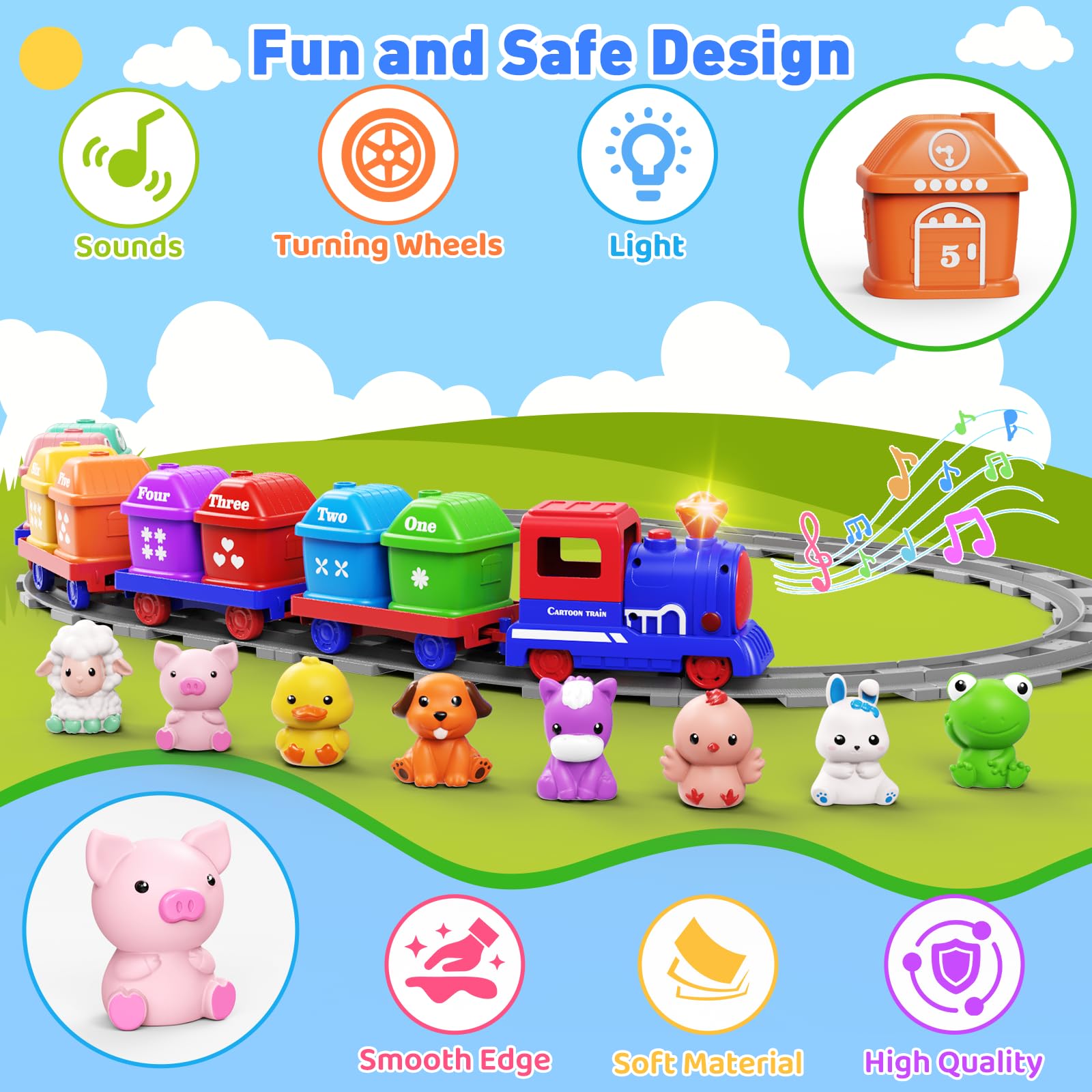 Cmiolacuna straight track section for easy assembly by little hands