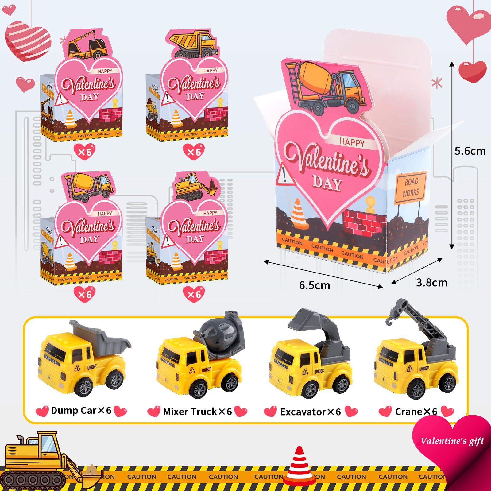 Cmiolacuna Valentines easy-assembly cards-box for mess-free school gift exchanges.