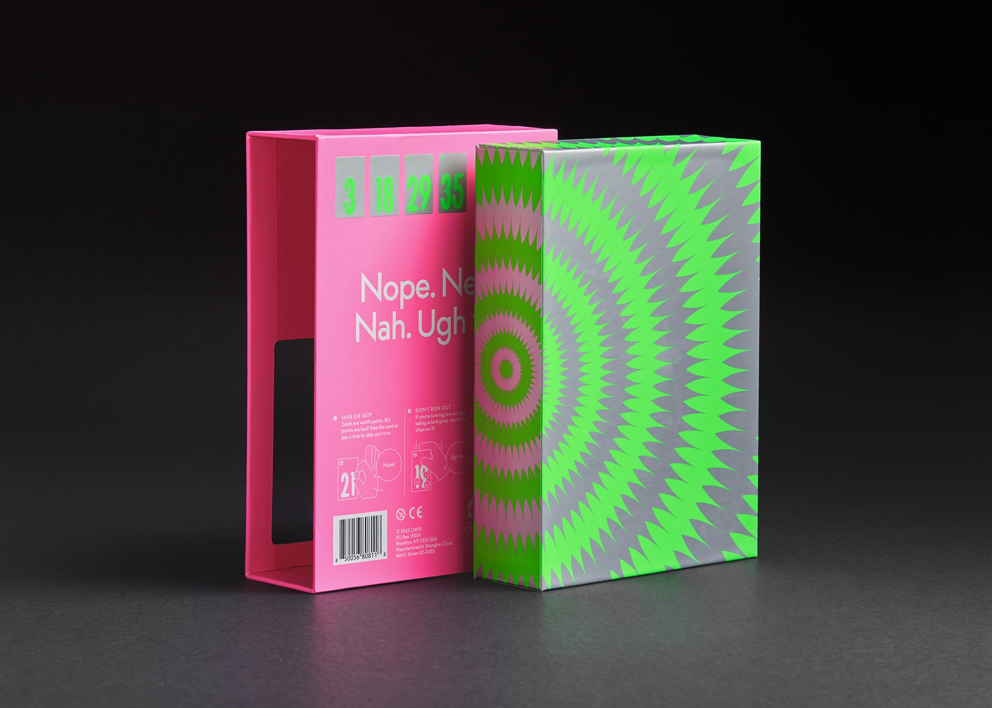 CMYK No Thanks! Magenta Edition deluxe card backs for a stylish, durable setup.